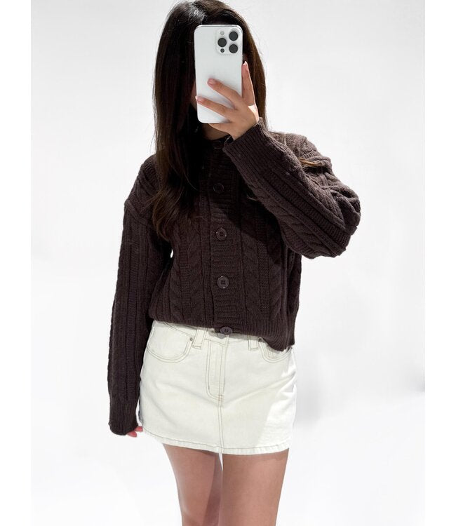 Cable cardigan