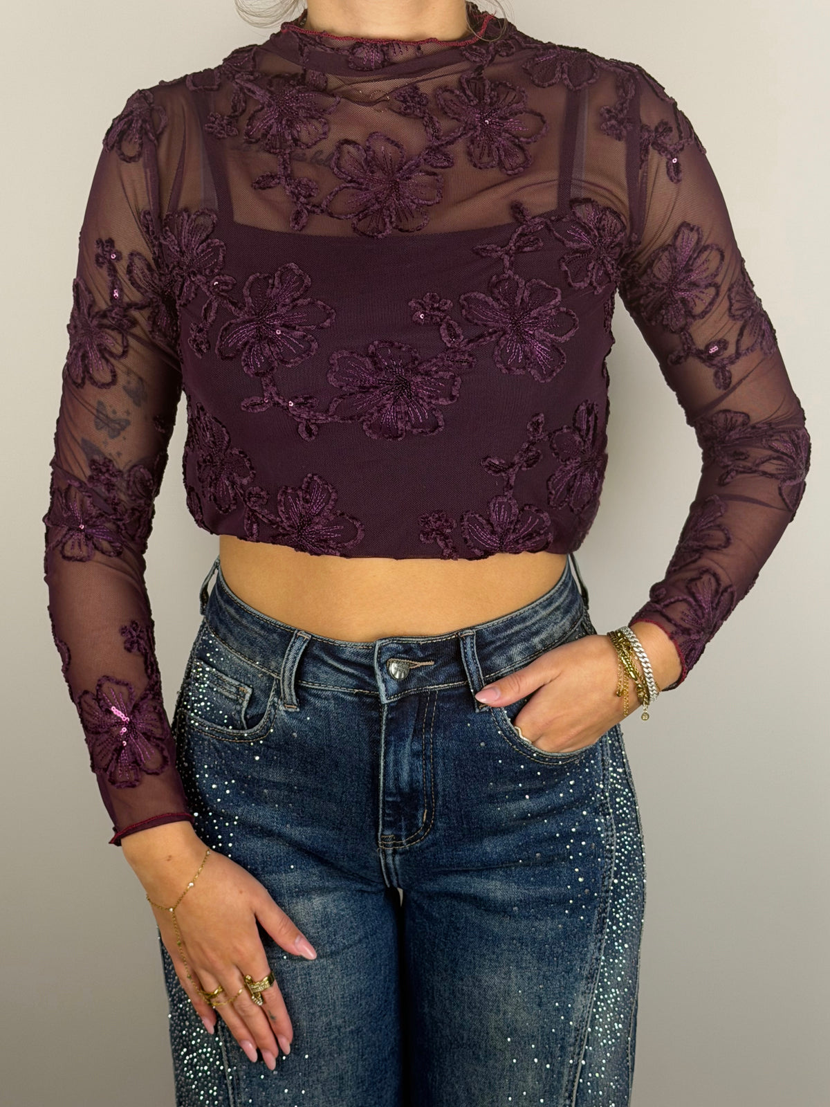 Jacky top Bordeaux