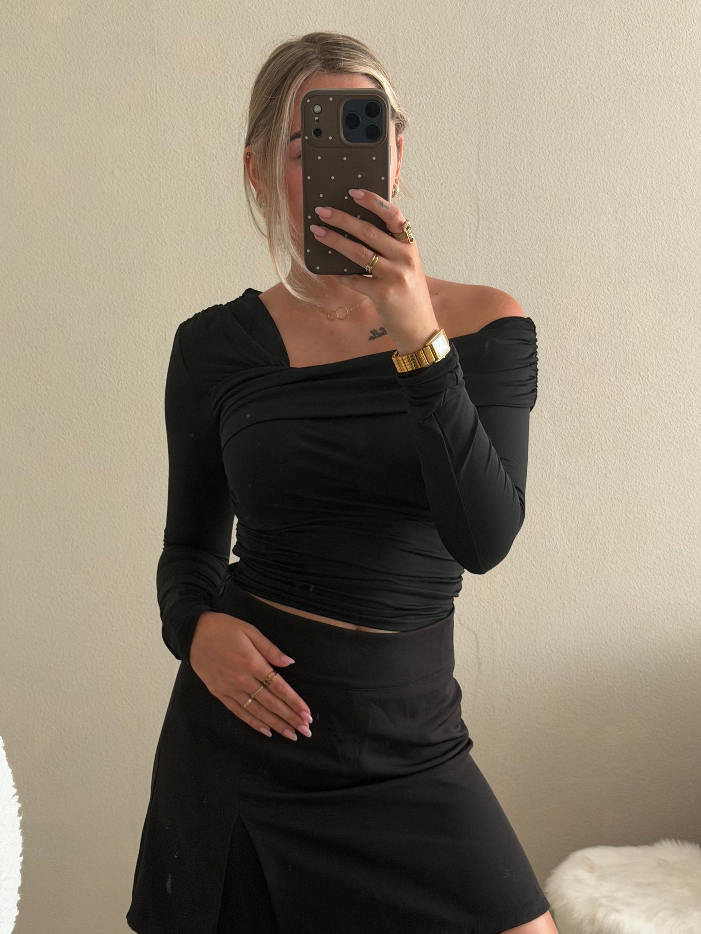 Louise top zwart