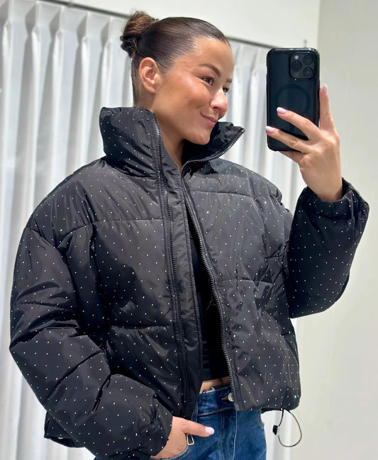 Zara Glitter puffer zwart