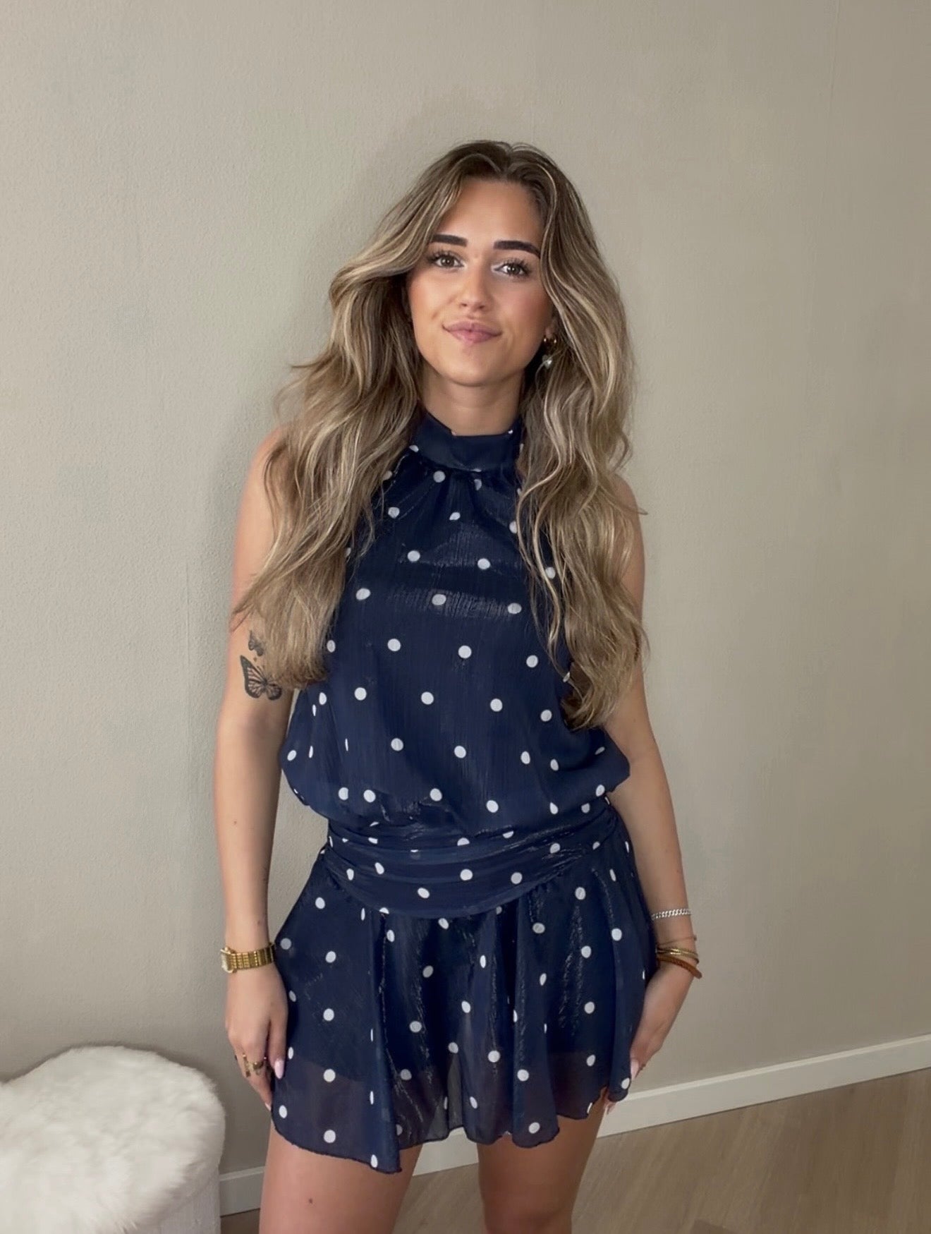 Noa jurk blauw