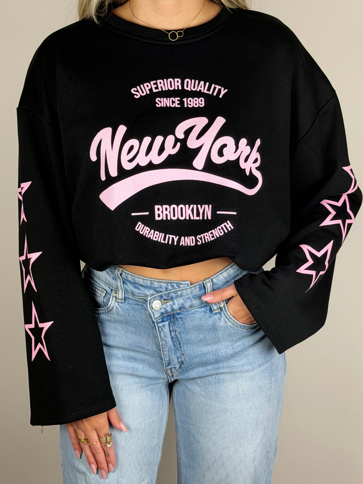 New York longsleeve zwart