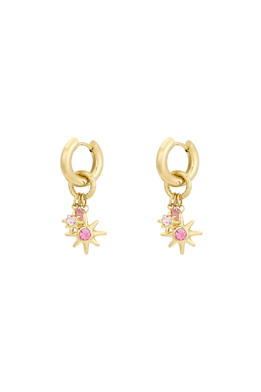 Sparkle oorbel goud
