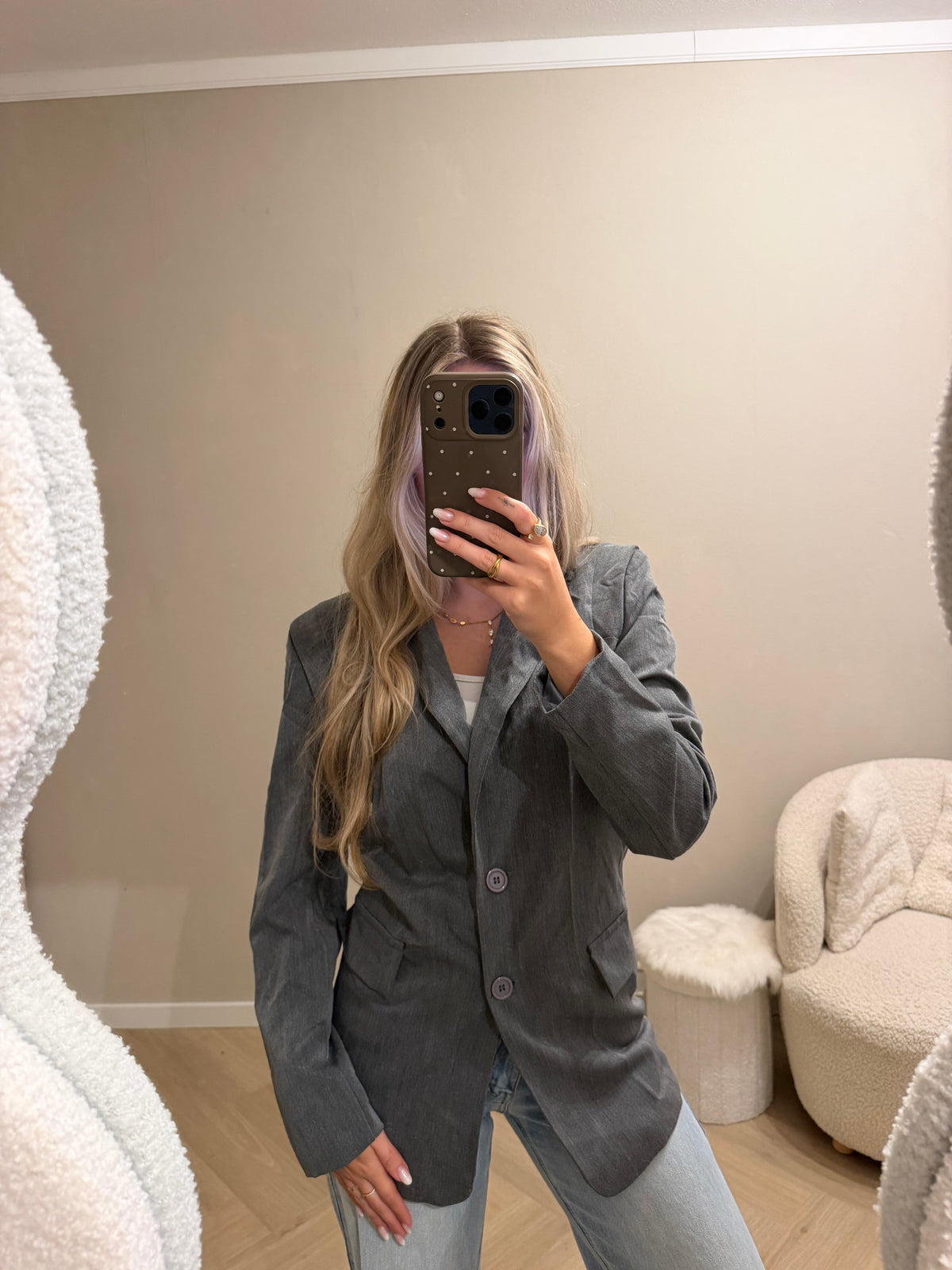 Jaycie blazer grijs