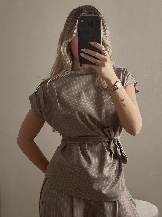 Liv top taupe