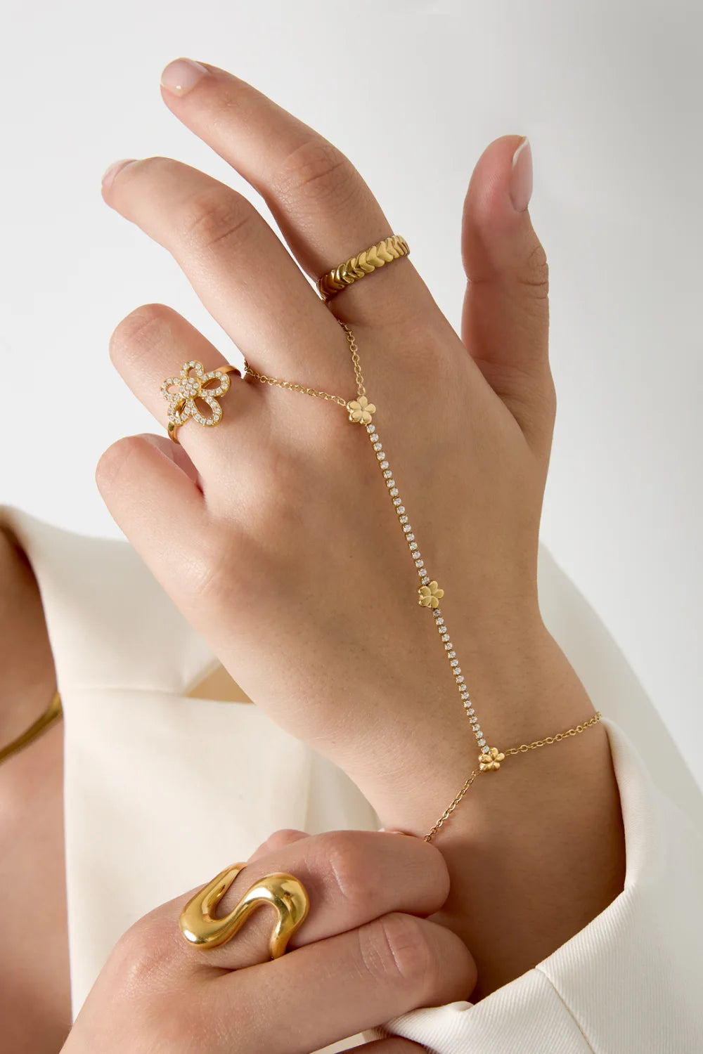 Bloom handchain goud