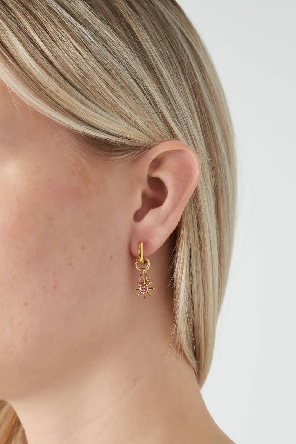 Sparkle oorbel goud
