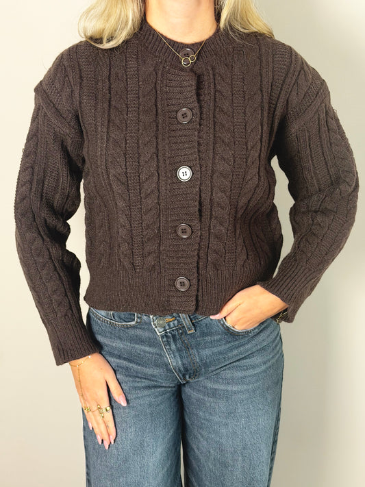 Cable cardigan