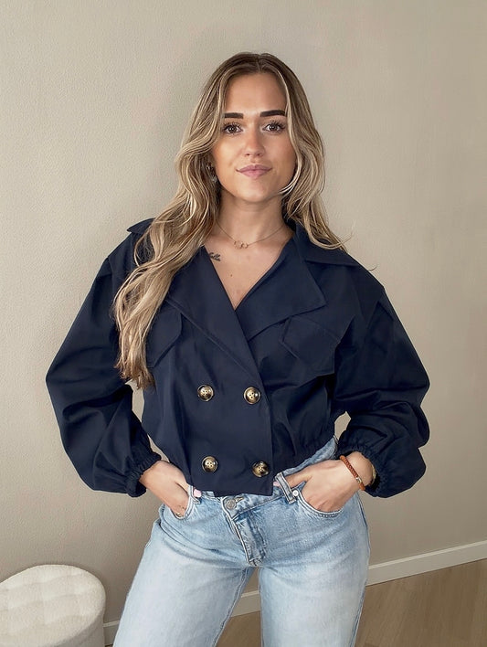 Hailey trenchcoat donker blauw
