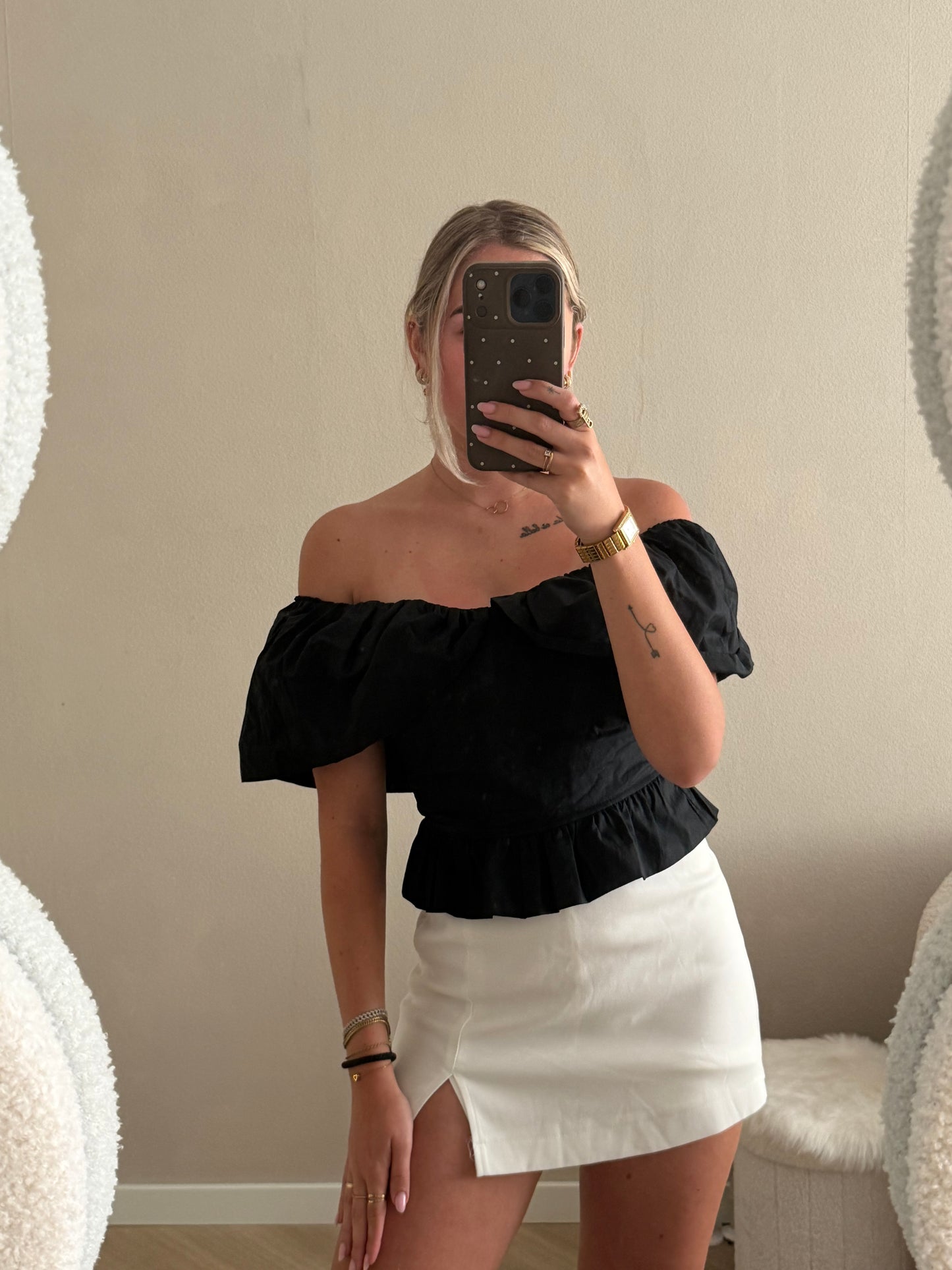 Laila top zwart