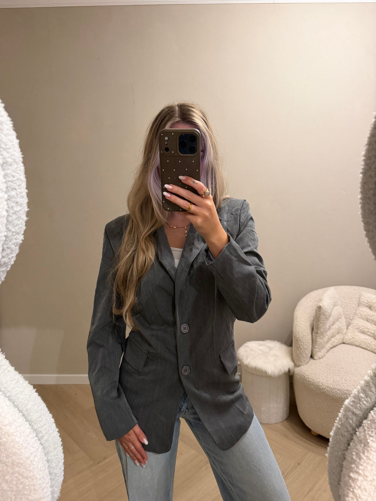 Jaycie blazer grijs