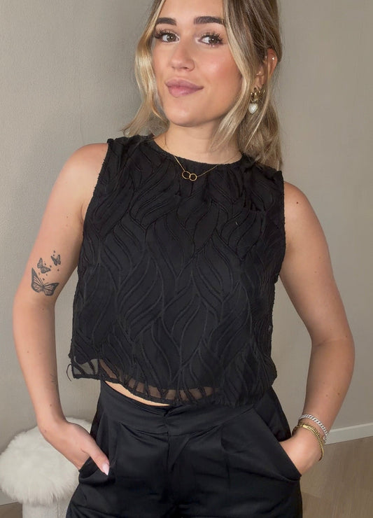 Feline top zwart
