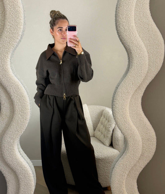 Eva zip knit