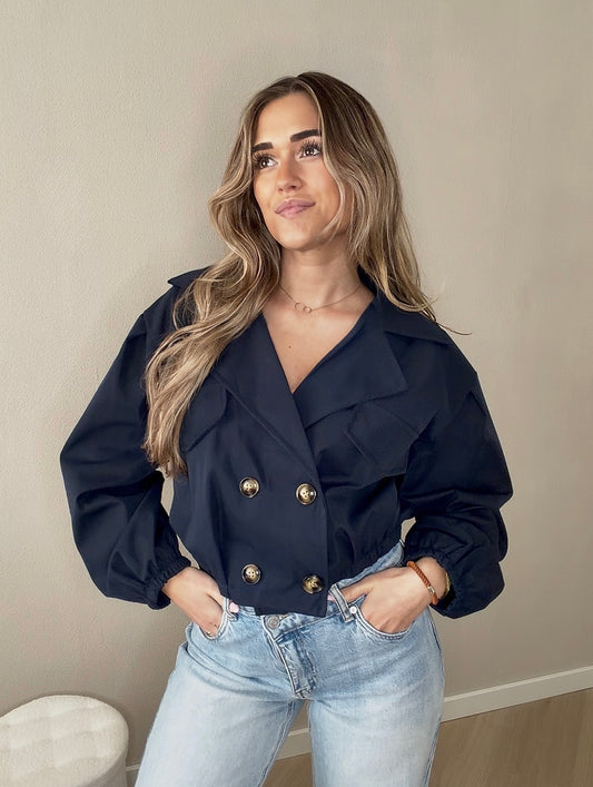 Hailey trenchcoat donker blauw